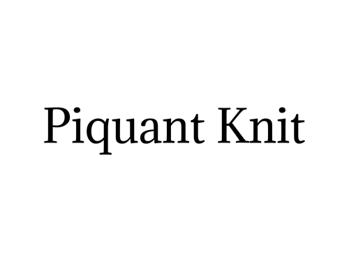 Piquant Knit
